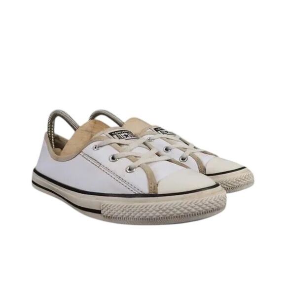 Converse Shoes Womens 7 Sneakers All Star Low Top Slip On Flats White Casual - Picture 1 of 14